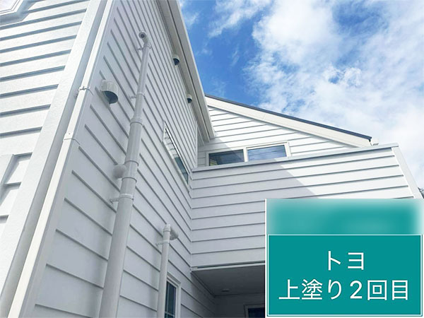 東京都世田谷区 雨どい 上塗り2回目