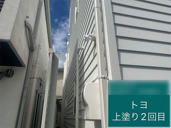 東京都世田谷区 雨どい 上塗り 2回目