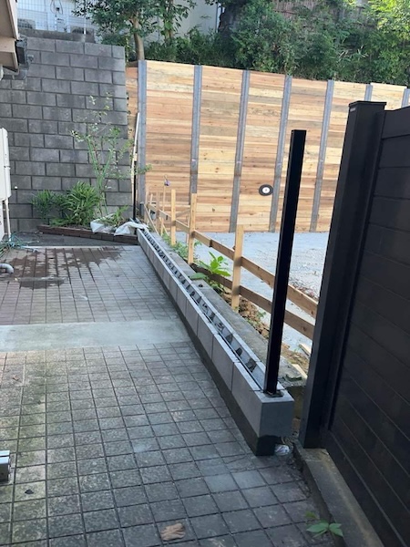中野区N様邸フェンス設置2