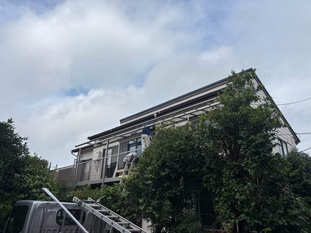 中野区K様邸ベランダ補修中3