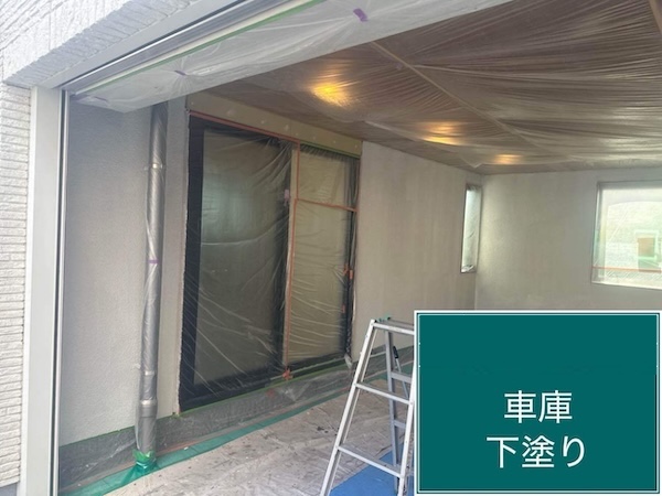 世田谷区K様邸ガレージ内塗装1