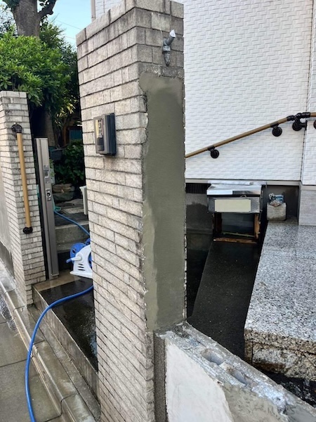 中野区K様ブロック塀補修1