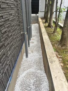 中野区U様邸砂利施工完了２