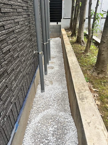 中野区U様邸砂利施工完了２
