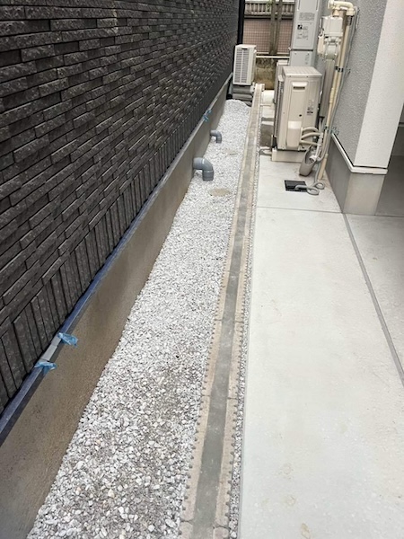 中野区U様邸砂利施工完了1