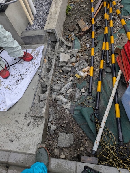 ブロック撤去中2