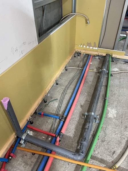 中野区I様マンション施工中② 配管工事