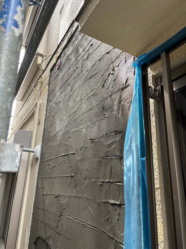 世田谷区T様所有アパート外壁施工中