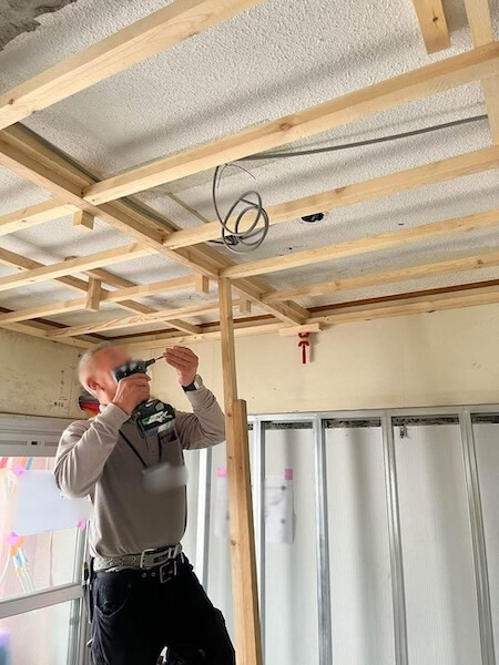 中野区I様マンション施工中④ 天井下地