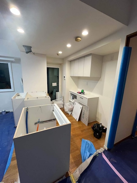 中野区I様邸マンションキッチン施工中3
