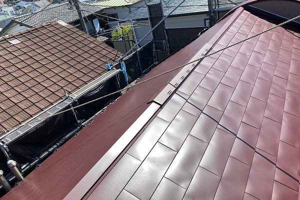 東京都世田谷区　外壁塗装・屋根葺き替え工事・付帯部塗装　ガルバリウム鋼板 (6)