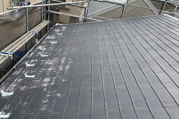 東京都練馬区　K様邸　屋根塗装　ブロック塀塗装　化粧スレート屋根 (2)