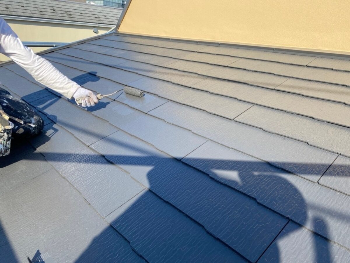 東京都港区　Y様邸　屋根・外壁塗装工事　下屋根塗装、タスペーサー設置