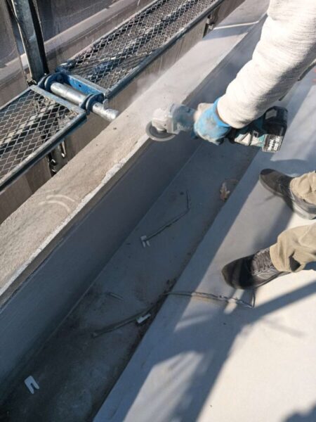 笠木撤去後ケレン