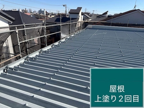 杉並区S様所有アパート屋根上塗り2回目