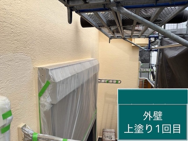 杉並区T様邸外壁上塗り1回目_