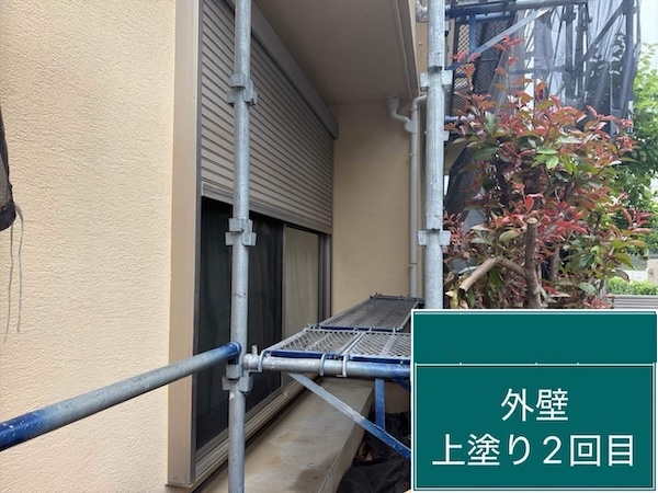 杉並区T様邸外壁上塗り2回目_